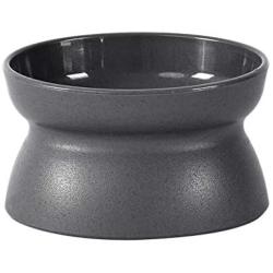 QINYUAN Cat Bowl, Pet Feeder Raised Food Kitten Stress Free Double Side Use Feeding Dish