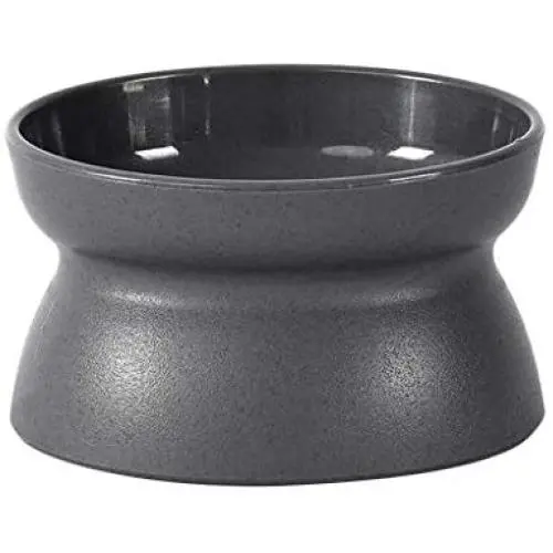 QINYUAN Cat Bowl, Pet Feeder Raised Food Kitten Stress Free Double Side Use Feeding Dish QINYUAN Cat Bowl, Pet Feeder Raised Food Kitten Stress Free Double Side Use Feeding Dish