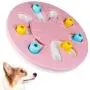 【2021 Upgraded】 Dog Puzzle Toys for Puppy Treat Training Interactive Dog Toys for Pet Cat & Dog Slow Feeder Food Dispenser Dog Treat Puzzle Toy Games for Small Large Dogs （Upper Disk Pink
