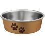 Loving Pets Metallic Bella Bowl, Small, Champagne