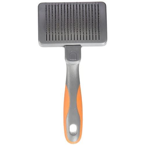 GoGo Pet Products Self-Cleaning Pet Grooming Slicker Brush, Large