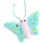 ocijf179 Cat Toy Funny Cute Plush Butterfly Pet Cat Kitten Catching Interactive Play Sound Toy - Blue