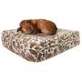 BESSIE AND BARNIE Giraffe Ultra Plush Faux Fur Luxury Durable Sicilian Rectangle Pet/Dog Bed