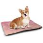 Nomorer Pet Mat Bed Bridal Shower Waterproof and Warm Pet Mattress Bride in Wedding Dress on Pink Backdrop with Veil Celebration Image Light Pink and White