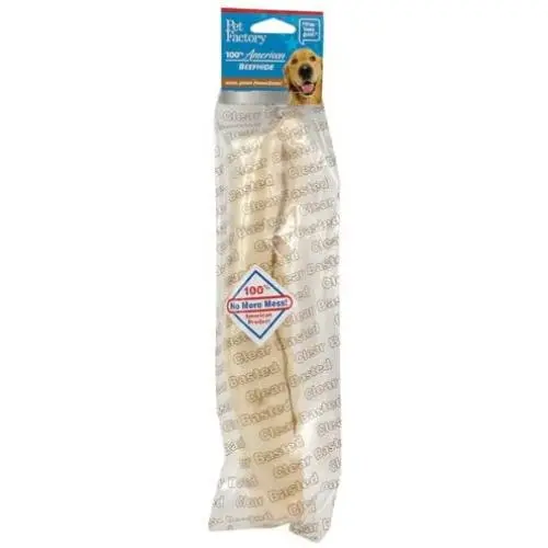 Pet Factory Clear Basted Beefhide Dog Chews, 10'' roll Pet Factory Clear Basted Beefhide Dog Chews, 10'' roll