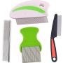 Pet Dog Cat Flea Comb, for Everyday Use for Dogs and Cats with Short or Long Hair 【4 Pack】