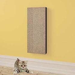 Way Basics Eco-friendly Wall Mount Scratch Pad Cat Scratcher (Uniquely Crafted from Sustainable Non Toxic zBoard Paperboard), Espresso