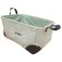 Winifred & Lily Pet Toy and Accessory Storage Bin, Organizer Storage Basket for Pet Toys, Blankets, Leashes and Food in embroidered “Dog”, Green