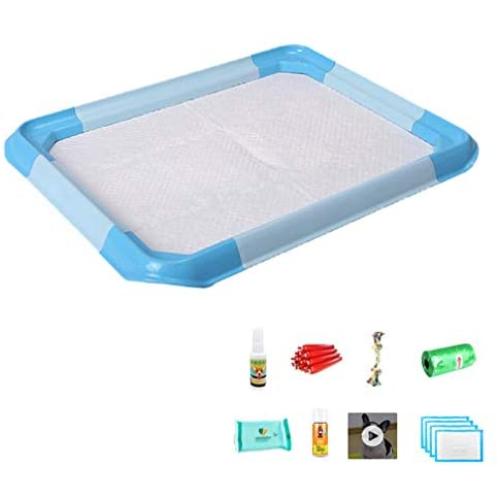 HORV Dog Training Pad Holder, Puppy Pad Floor Tray, Indoor Dog Potty, Portable Potty Trainer, Snap-in Frame, Keep Paws Dry & Floor Clean, 2 Sizes