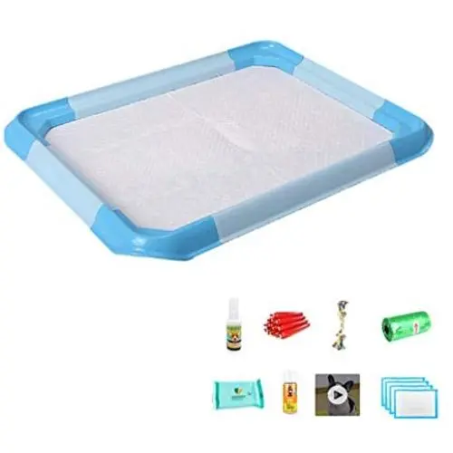 HORV Dog Training Pad Holder, Puppy Pad Floor Tray, Indoor Dog Potty, Portable Potty Trainer, Snap-in Frame, Keep Paws Dry & Floor Clean, 2 Sizes HORV Dog Training Pad Holder, Puppy Pad Floor Tray, Indoor Dog Potty, Portable Potty Trainer, Snap-in Frame, Keep Paws Dry & Floor Clean, 2 Sizes