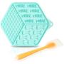 GAPZER Hexagon Dog Lick Mat, Dogs Slow Feeders Lick Pad for Anxiety Relief & Boredom Buster, Pet Training Licking Mat for Pumpkin, Treats, Yogurt