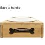 MLCINI Raised Dog cat Bowls with Stand, Solid Bamboo Non Slip Elevated Dog cat Bowls and 2 Stainless Steel Food Water Bowls for Small Medium Dogs Cats pet
