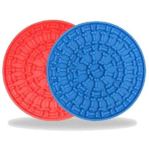 Mighty Pets Dog Lick Pad for Dog Training, Distracting, Bathing, Grooming, Slow Dispensing Treat Super Suction Mat (2pcs)
