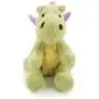 goDog Dragon With Chew Guard Technology Tough Plush Dog Toy, Lime, Small