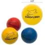 EXPAWLORER 12 Pack Dog Rubber Bouncy Balls, Dog Chew Toys Elastic Summer Floating Racquetball for Puppy Small and Medium Dogs, Red Yellow Blue