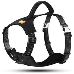 MIGOHI Dog Harness, No-Pull Reflective Breathable Adjustable Pet Harness with Control Handle, Oxford Comfortable & Soft Vest with 2 Metal Leash Clips, for Small, Medium and Large Dogs Walking