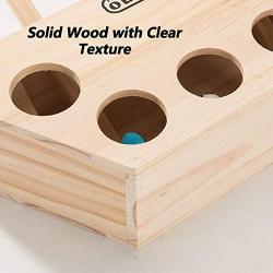 HSHXY Pet Toy Interactive Cat Toy, Fun Hunting Toys, Solid Wood Rat Educational Toys Games for Pet Cat Kitten Play Fun Excercise