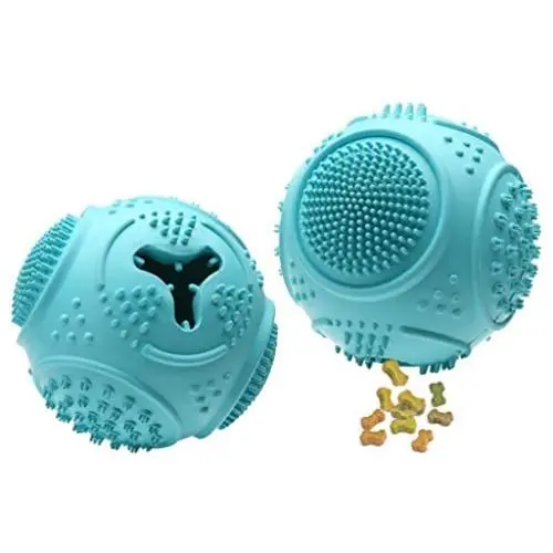 NYI Ball Dog Toy - Dog Ball - Jolly Ball for Dogs - Set of 2 Dog Toys Balls - Medium 3.2'' Interactive Rubber Ball Food Dispensing Dog Toy IQ Training Teeth Cleaning Playing NYI Ball Dog Toy - Dog Ball - Jolly Ball for Dogs - Set of 2 Dog Toys Balls - Medium 3.2'' Interactive Rubber Ball Food Dispensing Dog Toy IQ Training Teeth Cleaning Playing