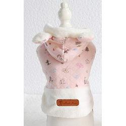 Lanyar Pink White Bunny Girl Dog Clothes Sweater Hoodie