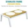 WANTRYAPET Elevated Dog Bowls Antirust Stainless Steel Raise Pet Feeder for Dog Cat