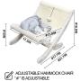 Large Cat Hammock Sturdy Chair Cat Bed with Scratching Pad and Hang Ball Toys, Hanging Soft Pet Bed for Kitten Ferret Pubby,Self Warming Cat Bed Cushion