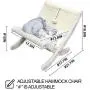 Large Cat Hammock Sturdy Chair Cat Bed with Scratching Pad and Hang Ball Toys, Hanging Soft Pet Bed for Kitten Ferret Pubby,Self Warming Cat Bed Cushion