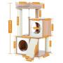PAWZ Road Cat Tree Multi-Level Cat Tower Furniture with Spacious Perch, Fully Wrapped Sisal Scratching Posts and Replaceable Dangling Balls