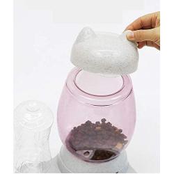 CNTJMJY Pet Transparent Water Cup Feeder Pet Automatic Drinker Pet Feeder