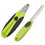 N/A Pet Grooming Set for Dogs & Cats ¨C Includes Massage Brush Bath Comb, Nail Clippers, and Nail File, Green 3-in-1 Pet Care Set
