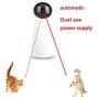 1PC LED Automatic Pet Toy Automatic Cat Toys Intelligent Automatic Cat Sports Training Fun Rotating Toy Multi-Angle USB Battery Dual-Use Cat Partner Toy