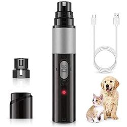 [2020 Upgrade] Dog Nail Grinder, Professional 5-in-1Rechargeable Pet Nail Trimmer with Low Noise, Superior Painless Pet Paws File Grooming/Smoothing/Trimming, Perfect for Small Medium Dogs & Cat