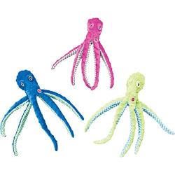 SPOT Ethical Pets Skinneeez Extreme Stuffingless Durable Squeaker Octopus Dog and Cat Toy, 16'', Assorted