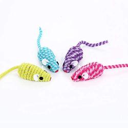 Studyset 1PC Interactive Cat Toys,Funny Cat Stretch Line Mouse Shaped Interactive Toy for Pet Exercise Accessories Random Color 13.5cm