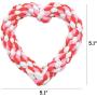 Barleygoo 3PCS Valentines Day Dog Rope Toys Heart Shaped Durable Chew Toy for Small to Medium Dogs