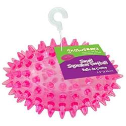 Gnawsome 3.5” Spiky Squeaker Football Dog Toy - Small, Cleans Teeth and Promotes Good Dental and Gum Health for Your Pet, Colors will vary