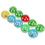ttnight Pet Balls, Plastic Hollow Out Round Pet Cat Colorful Ball Toys with Small Bell, 10pcs