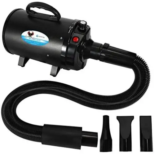 NEWTRY Dog Dryer Hair Force Dryer Stepless Adjustable Speed Temperature High Velocity Dog Cat Hair Dryer Professional Pet Grooming Blower 2000W/3.2HP Reduce Noise Heat Insulation (Black) NEWTRY Dog Dryer Hair Force Dryer Stepless Adjustable Speed Temperature High Velocity Dog Cat Hair Dryer Professional Pet Grooming Blower 2000W/3.2HP Reduce Noise Heat Insulation (Black)