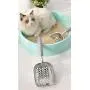 Ezeso 13.7'' Cat Litter Scoop Shovel Durable Kitten Litter Scooper with Deep Shovel Fast Sifting Pet Dog Pooper Scooper Cleaning Tool with Rubber Handle (Light Gray)