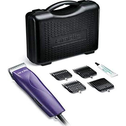 Andis 21420 EasyClip Pro-Animal 7-Piece Detachable Blade Clipper Kit, Animal/Dog Grooming, Purple MBG-2