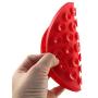 COPACHI Dog Lick Pad, Slow Treat Feeder Mat with Super Suctions, Dog Washing Distraction Device, Dog Lick Mat for Pet Bathing, Grooming, and Training, Just Spread Peanut Butter(Red + Blue)