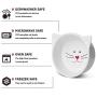 Y YHY Cat Food Bowls, Raised Cat Bowls for Food and Water, Ceramic Cat Bowls Elevated, Cat Dishes for Cat or Small Dogs,12 Ounces, Cute Cat Design, Dishwasher Safe