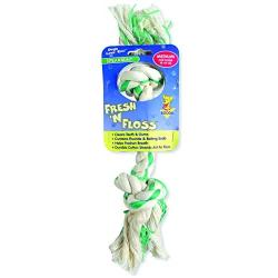 Aspen/Booda Corporation DBX52302 Fresh and Floss 2-Knot Spearmint Toy for Pets, Medium