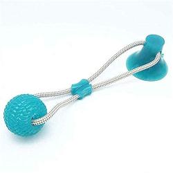 Pet Toys YJ 2 PCS Interactive Fun Dog Toy Pet Tooth Cleaning/Chewing Suction Cup Dog Rope Ball Toy(Blue) in New 2020