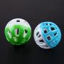 ttnight Pet Balls, Plastic Hollow Out Round Pet Cat Colorful Ball Toys with Small Bell, 10pcs