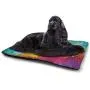 Pet Bed Abstract Waterproof and Machine Washable Colorful Dots Circular Disc Shaped Round Forms Kids Nursery Cute Graphic Print Multicolor