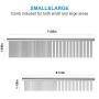 Cafhelp 2 Pack Dog Combs with Rounded Ends Stainless Steel Teeth, Cat Comb for Removing Tangles and Knots, Professional Grooming Tool for Long and Short Haired Dog, Cat and other pets, 6.3IN/7.4IN