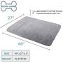 AIPERRO Dog Bed Crate Pad Mat with Removable Washable Cover, Non Slip Plush Pet Sleeping Mattress Thick Soft Cotton Cushion for Small Medium Large Dogs (Grey, 40'' x 27'')