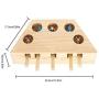 ShiLei Fun Toy for Cats, Interactive Wooden Solid W Mouse, Round Design, fine Workmanship, no Sharp Edges