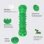 KUSSONLI Dog Chew Toys for Indestructible Aggressive Chewers Large Breed-Durable Dog Toothbrush Teeth Cleaning,Natural Rubber,Green