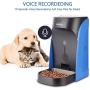 WOPET Automatic Pet Feeder, Dog and Cat Food Dispenser with Portion Control,Voice Recorder & Speaker-Timer Programmer up to 4 Meals a Day